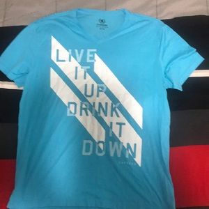 Blue express short sleeve shirt